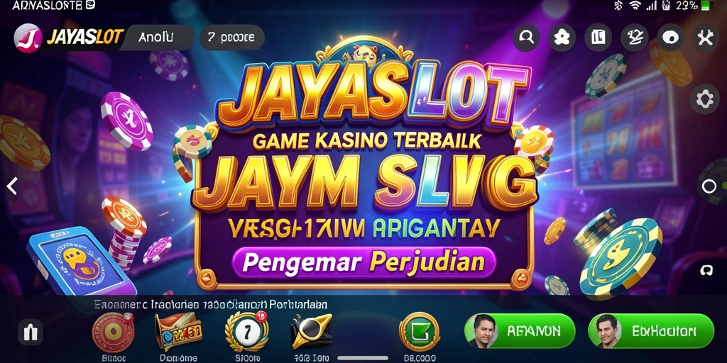 Tampilan gameplay JAYASLOT dengan berbagai slot menawan.
