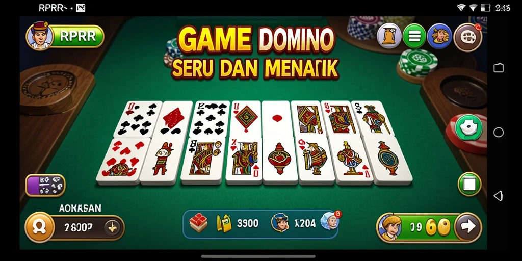 Tampilan gameplay RPRR menampakkan keseruan bermain domino secara online.