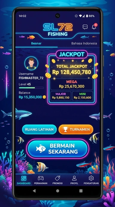 Tampilan antarmuka sl72 yang bersih dan mudah dinavigasi.
